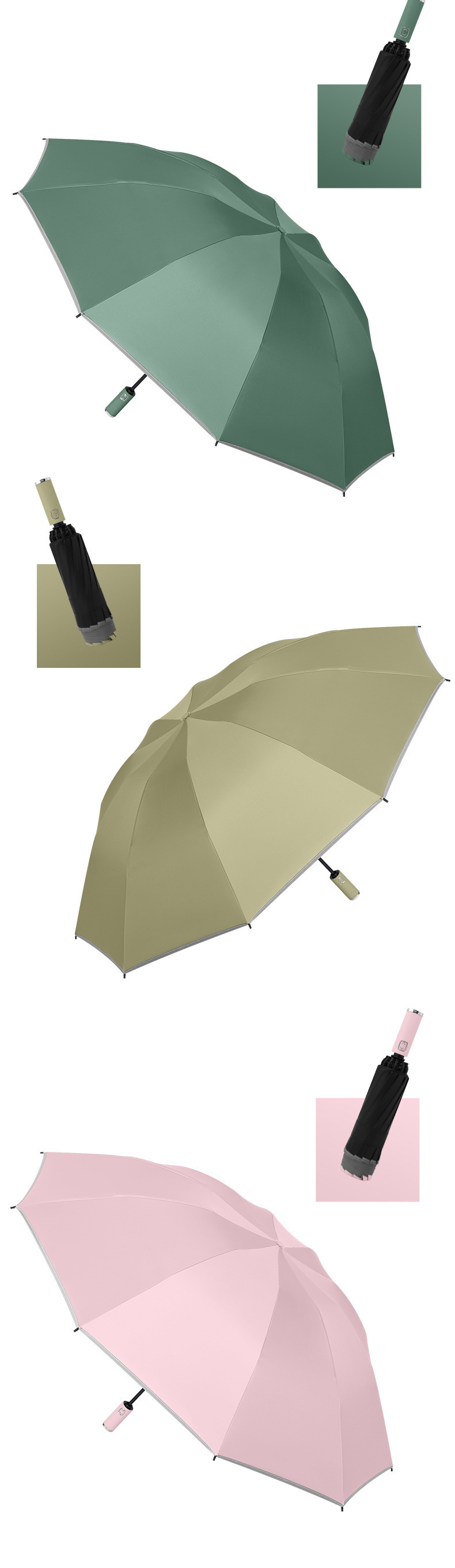 全自动雨伞男女折叠收缩大号双人遮阳防晒防紫外线车载汽车反向伞详情7