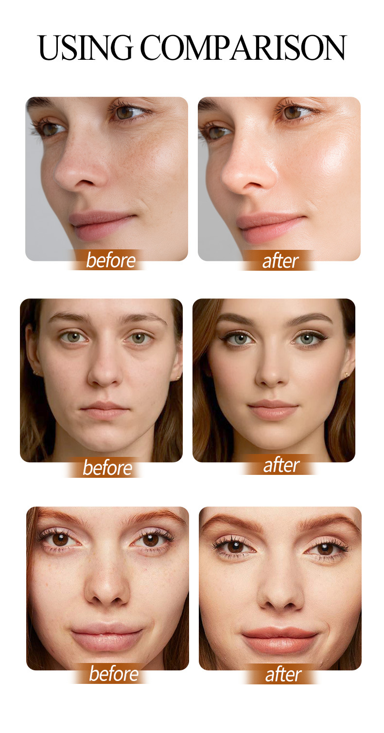 Tianwei Cross-border OK English Version Matte, Fine, smooth, clear, natural, long-lasting, setting and concealer powder compact pic 13
