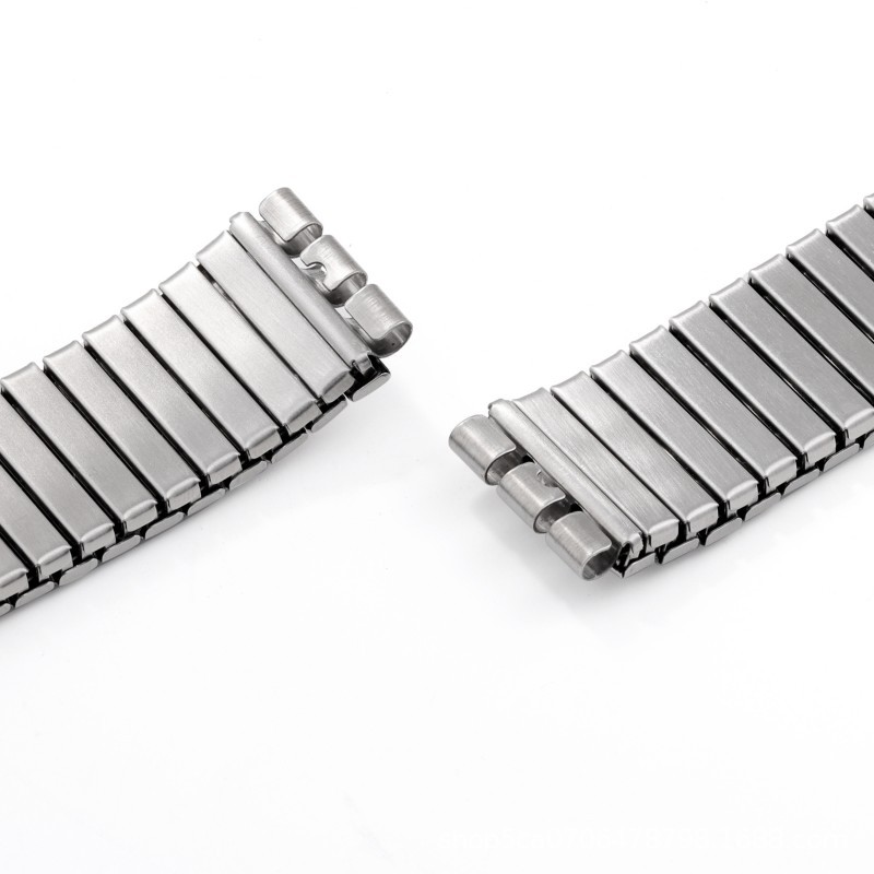 Suitable for swatch stainless steel elastic watch band, frosted silver spring elastic watch band 17mm in stock pic 6
