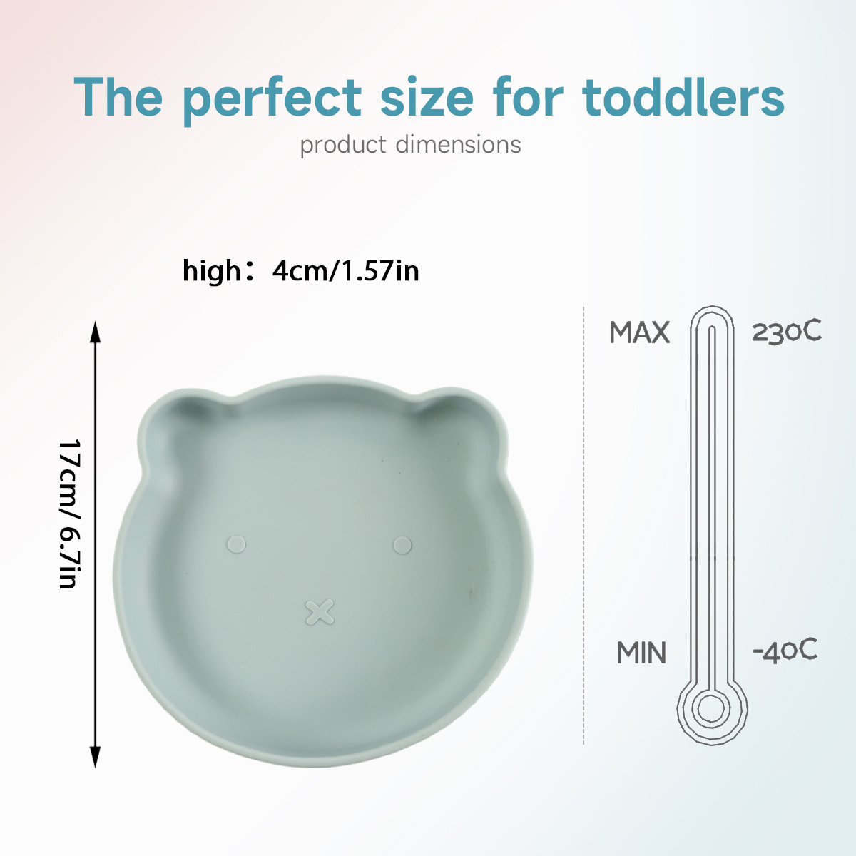 宝宝辅食吸盘碗耐高温防摔儿童喂养餐具食品级硅胶卡通母婴小熊盘详情7