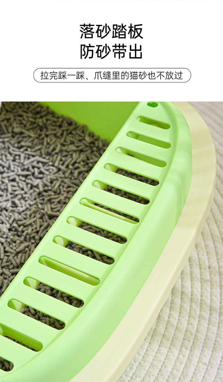 Rongka Pet Cross-border Cat litter box, extra-large semi-enclosed cat toilet with anti-splash function, anti-odor cat litter box, free cat litter shovel, cat supplies pic 6