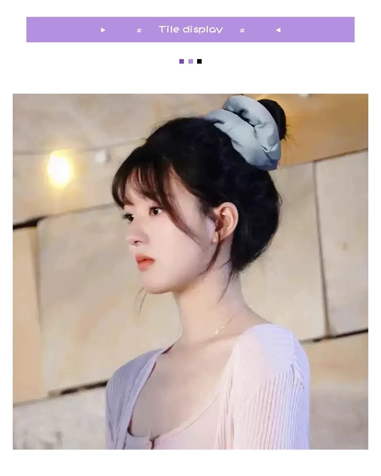 高级感枕头大肠发圈女网红超大号睡眠神器头绳丸子头发绳卷发头饰详情17