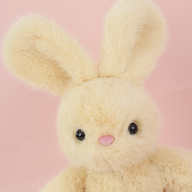 Cute and adorable little rabbit plush toy, sweet and ear-hanging rabbit, fresh and cute birthday gift, rabbit figurine pic 5