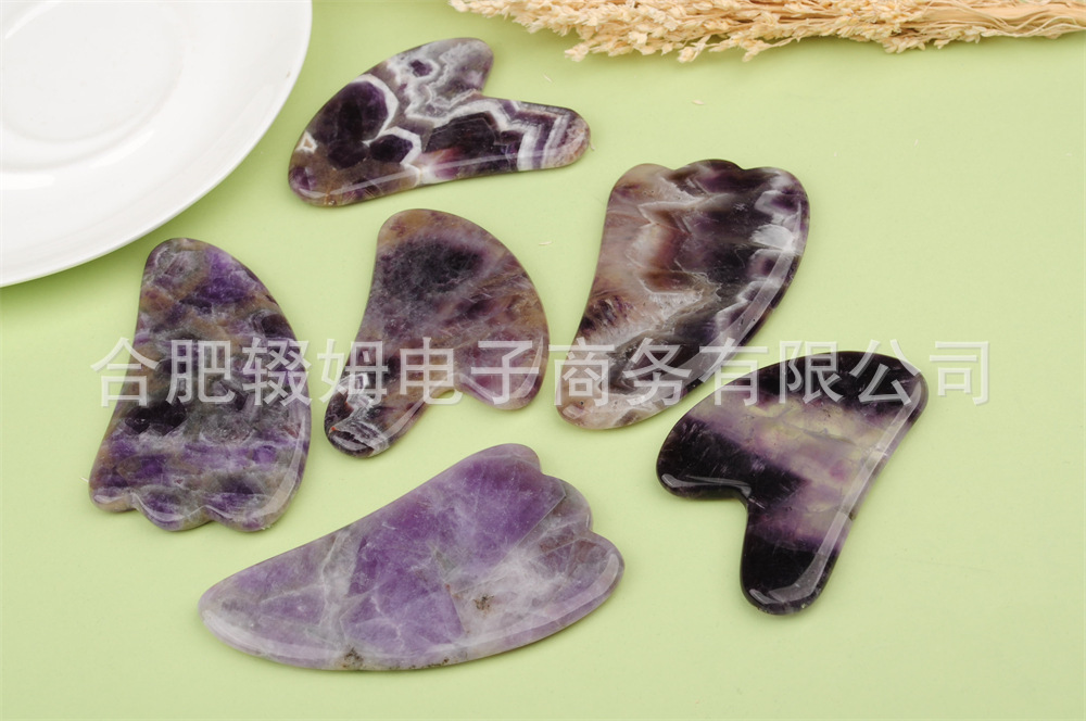 工厂直销紫水晶玉石滚轮按摩器专用脸部刮痧按摩美容棒美容院推拿馆用详情41