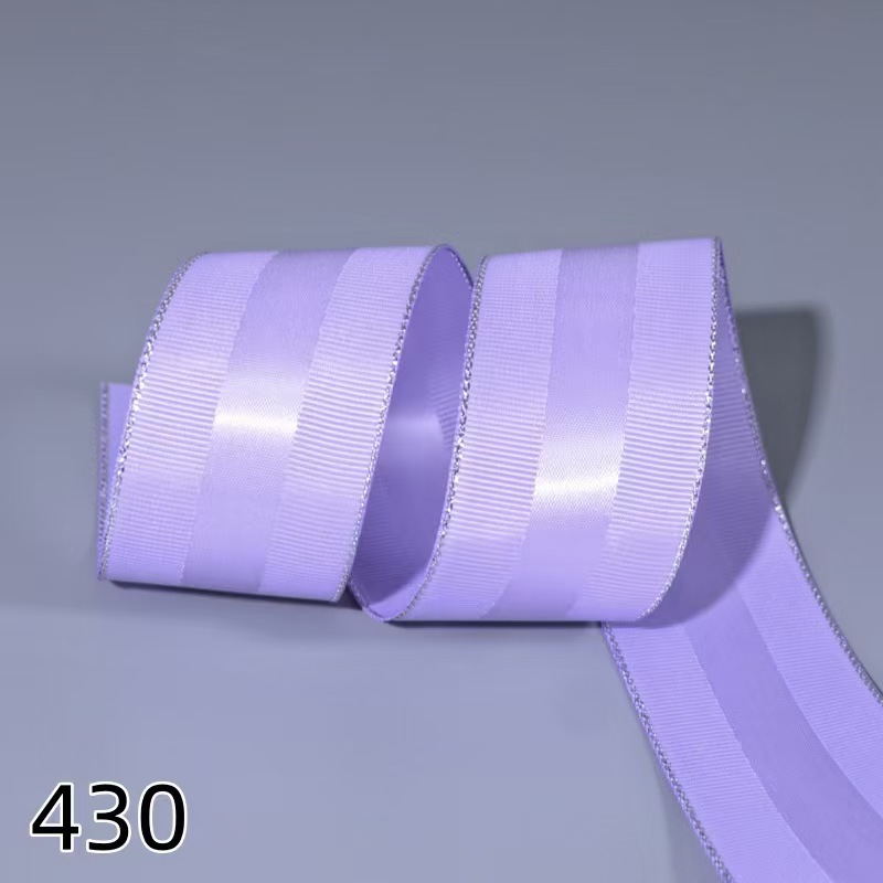 Hilo de satén medio cinta de borde de plata ropa juguetes accesorios tocado banda de pelo caja de regalo embalaje venta directa de fábrica 100 yardas pic 5
