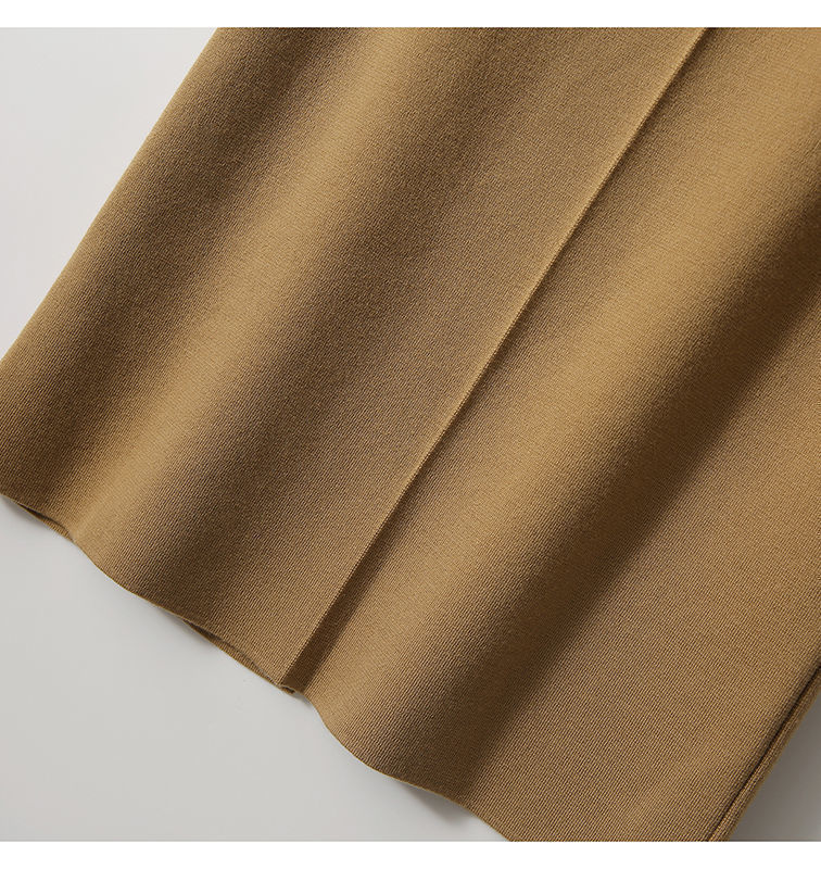 高端精品法式慵懒风秋质显瘦款美丽奴羊毛针织外套+阔腿裤裙套装详情22