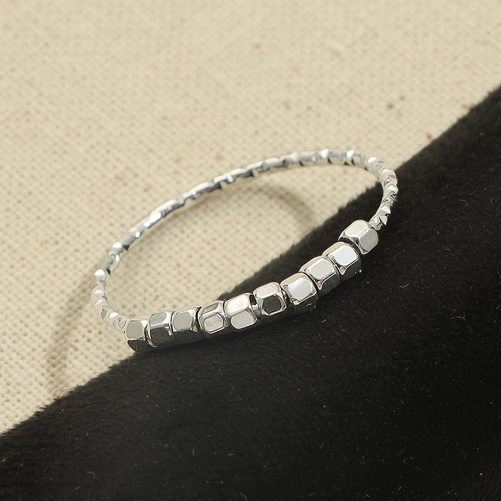 钛钢戒指精致小方块十全十美指环个性百搭气质不掉色食指女小方糖详情6