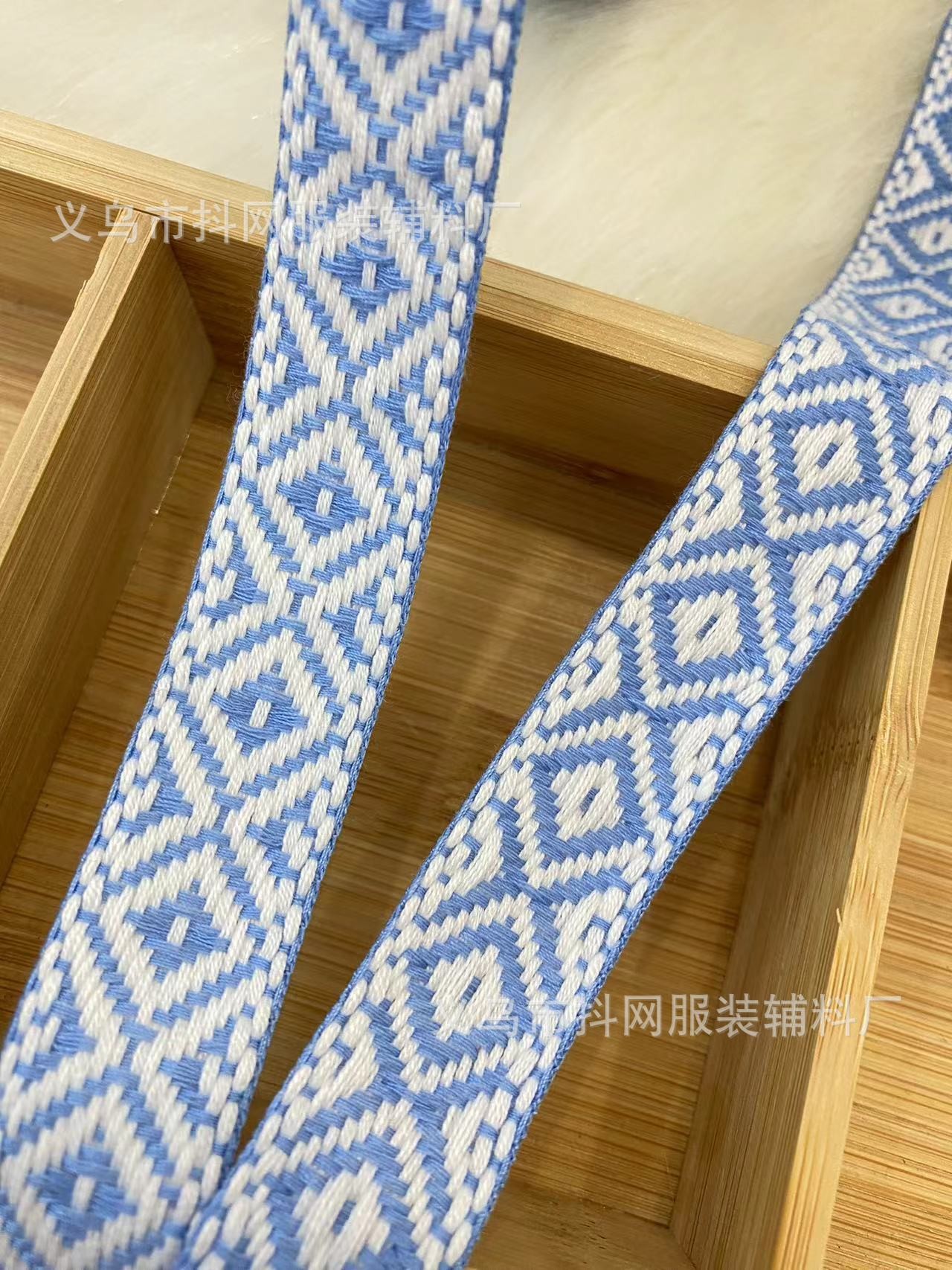 2.3cm纯棉菱形条纹时尚手工DIY蝴蝶结织带演出服装辅料家纺编织详情14