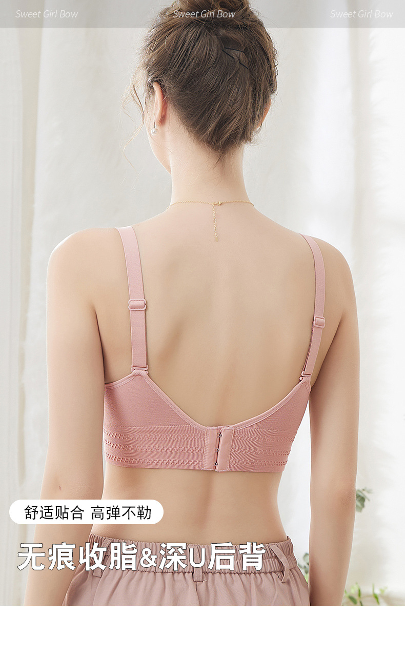 外贸跨境固定杯无痕内衣女聚拢无钢圈收副乳防下垂大码文胸罩批发详情13