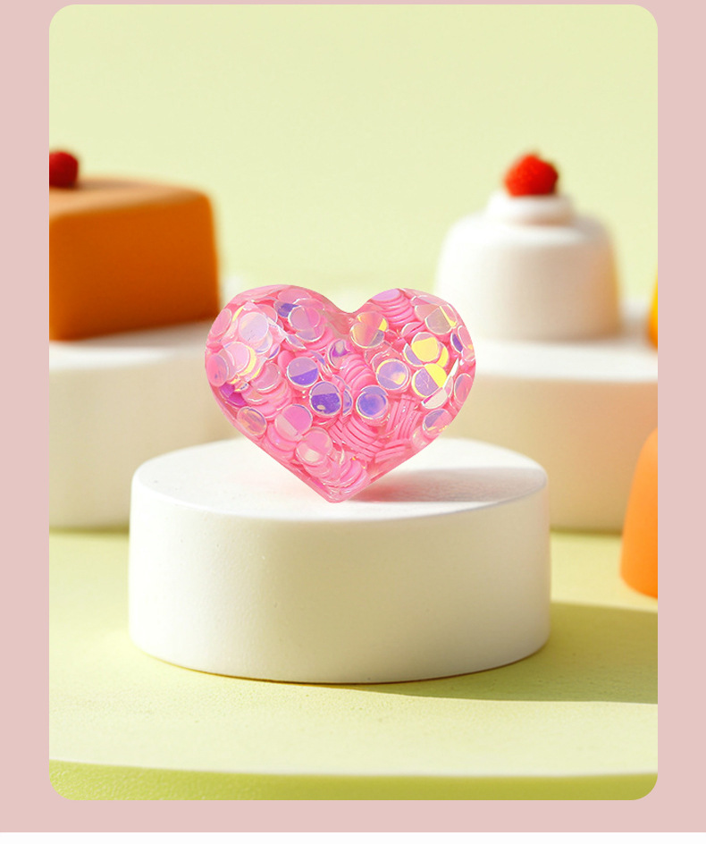 Cute little bear, colorful resin accessories, diy phone case, diamond-encrusted resin hair clip, ring accessories, handmade jewelry pic 8