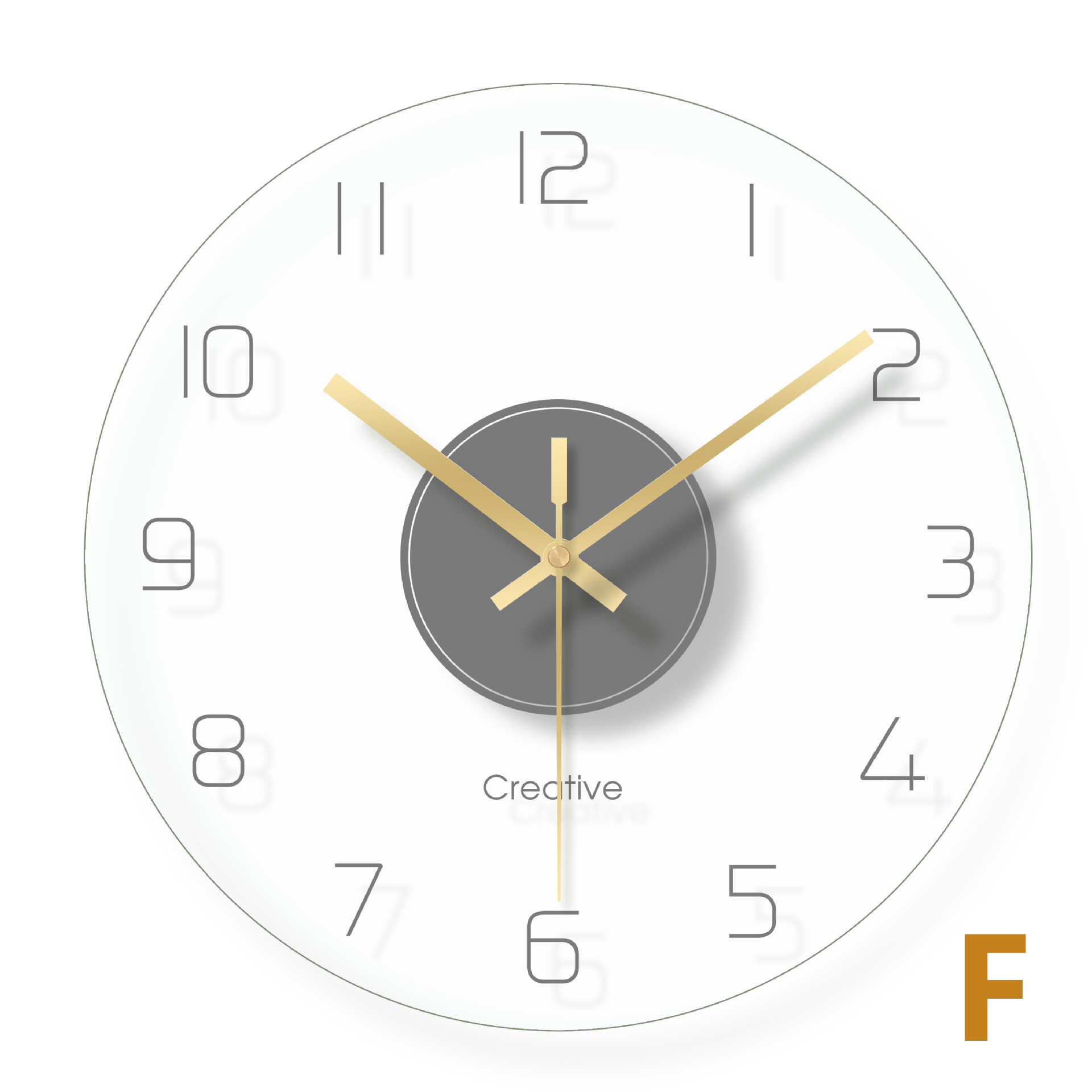 Nordic digital living room home transparent tempered glass silent clock, personalized, fashionable and artistic home decoration wall clock pic 3