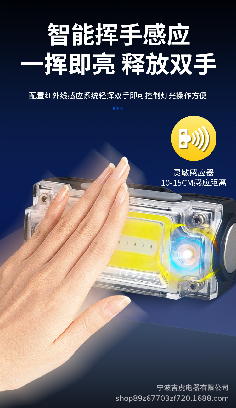 Cross-border mini sensor headlamp, fishing special strong light, ultra-bright cap lamp, ultra-long battery life, multi-functional, essential for sports pic 6