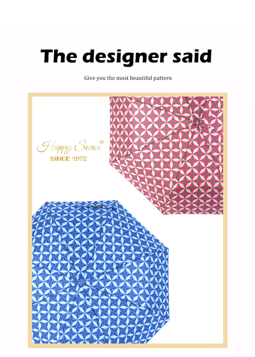 菱格高颜值三折自动伞8骨自开收雨伞现货外贸批发挡风遮阳防雨日用百货详情5