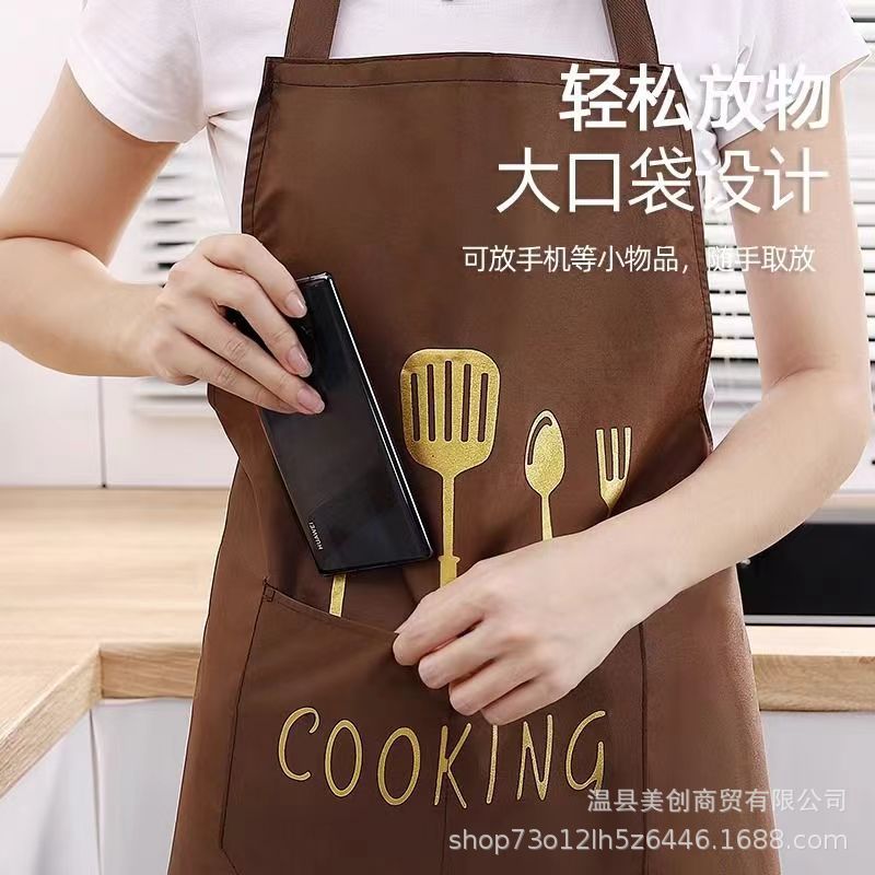 围裙厨房做饭防水防油免清洗工作服男女同款厨房围裙家用做饭时尚详情23