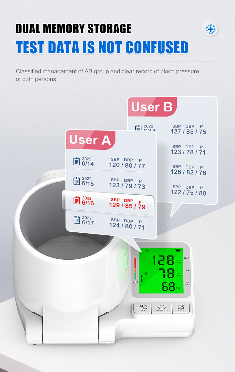 Fda-certified arm electronic blood pressure monitor, a precise home blood pressure measuring instrument specifically designed for the elderly pic 9