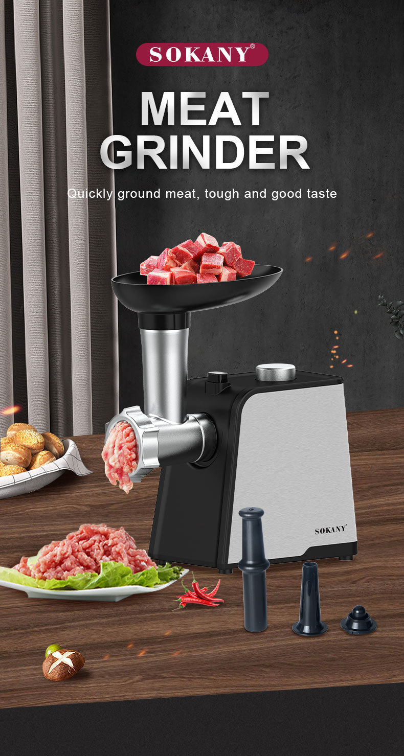 Cross-border SOKANY 087 small household desktop high-power meat grinder wholesale, sausage stuffing machine, filling grinder, meat grinder pic 2
