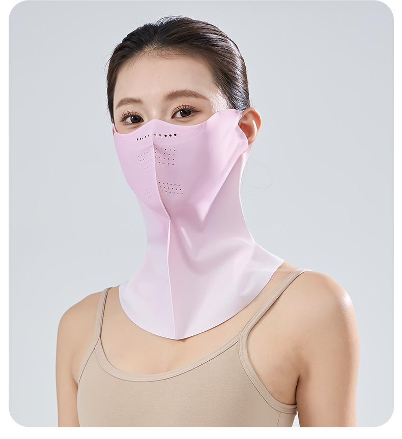 夏季爆款防晒面罩防紫外线冰丝防晒面纱脸基尼女透气护眼防晒口罩详情19