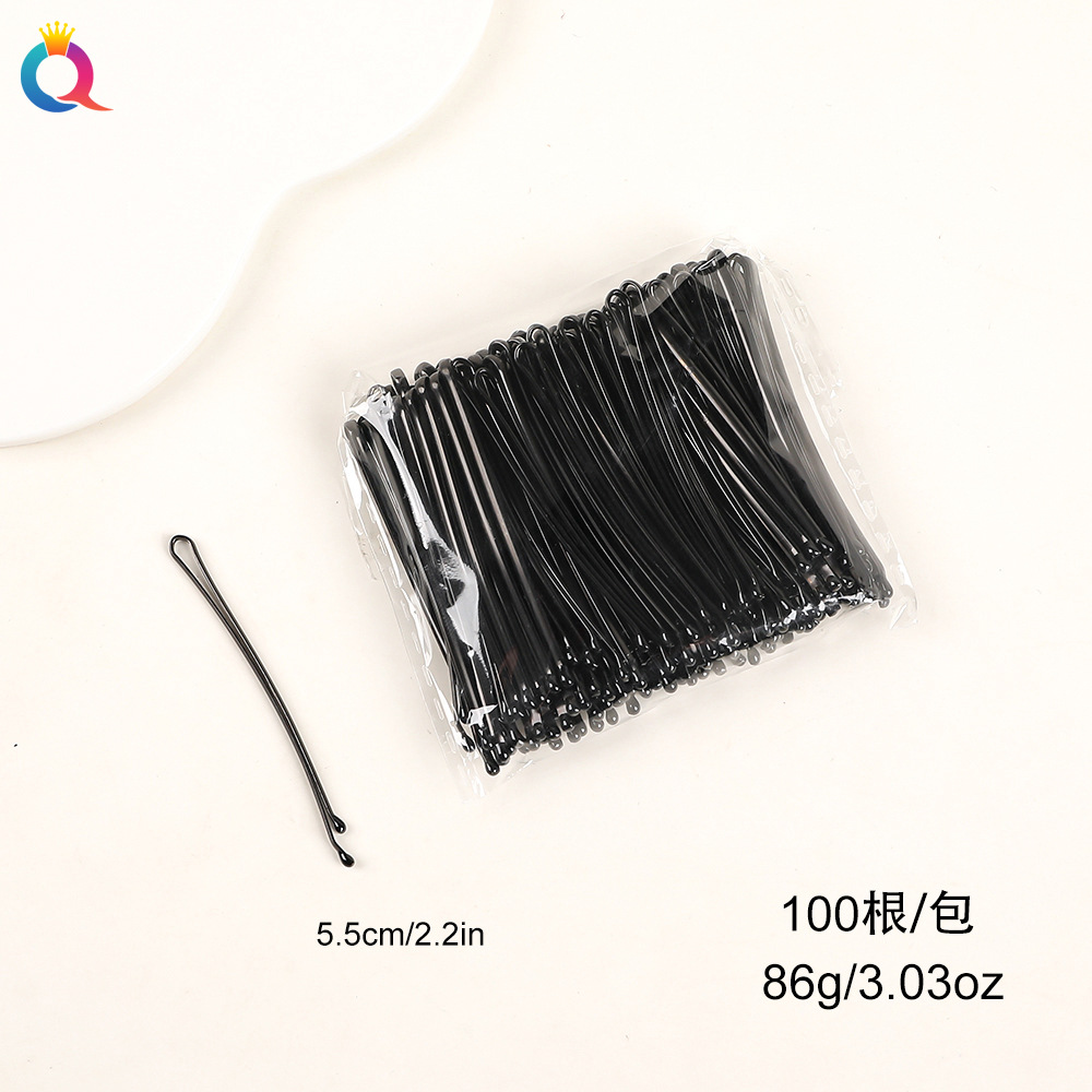 Wholesale of Qiyue Classic black straight clips, durable lacquered hair clips, braided hair clips, broken hair bangs clips and side clips pic 67