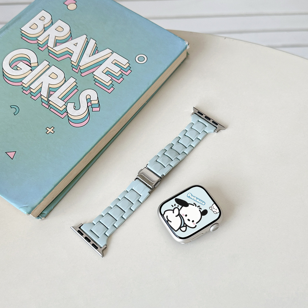 高级夏日淡薄荷系列尼龙表带适用于苹果iWatchs9高级Apple Watch8详情10