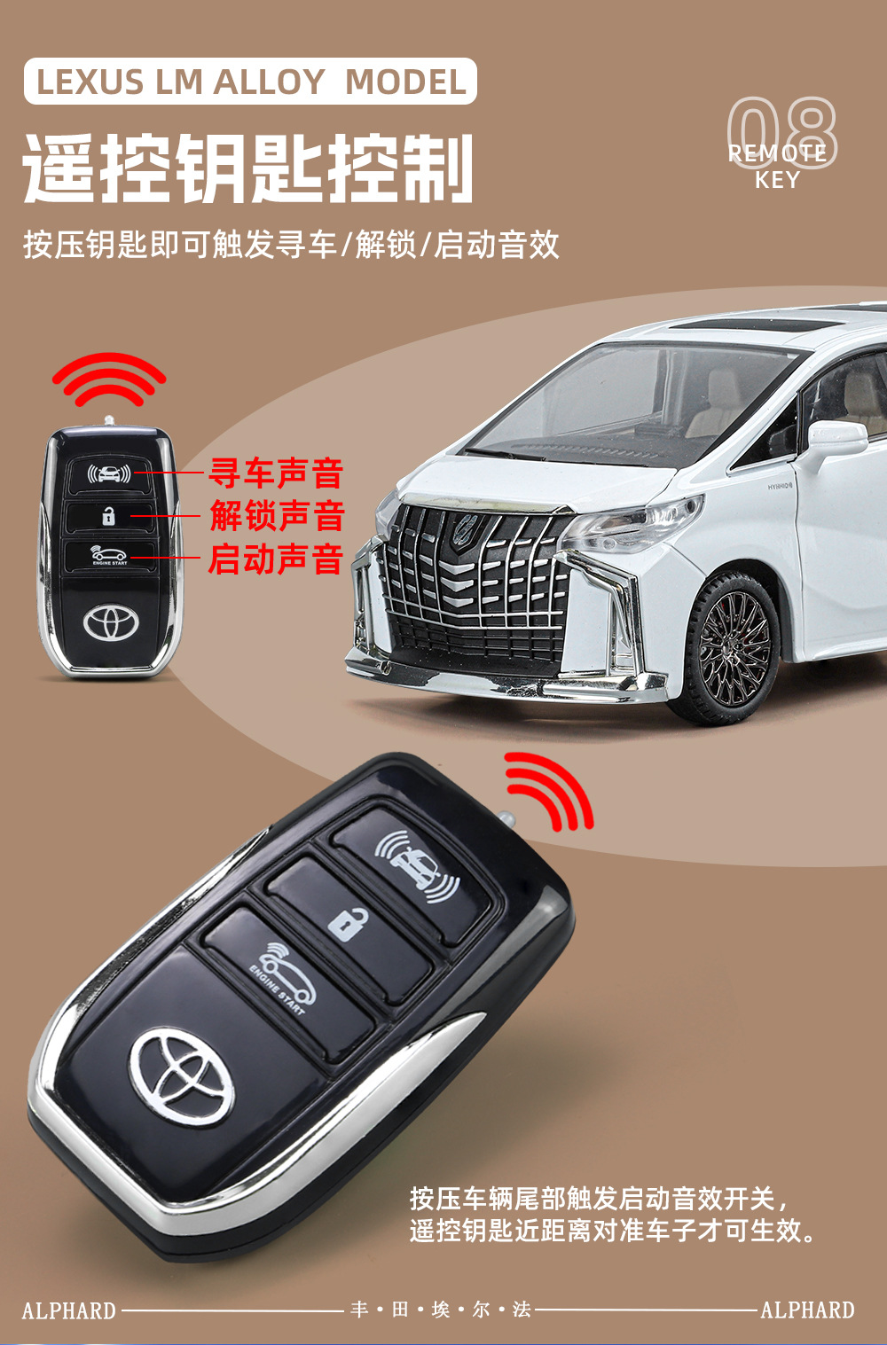 Модель коллекционной машины toyota elphv с дистанционно управляемой акустической моделью pic 12