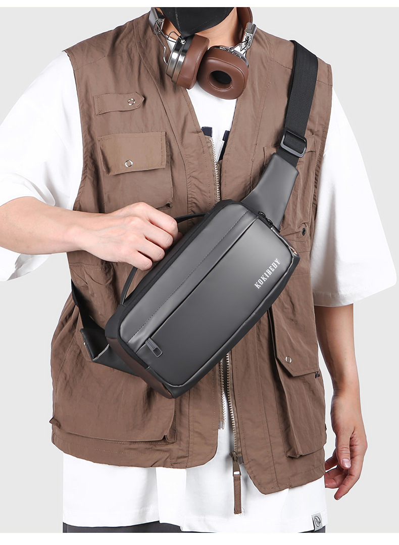 跨境腰包多功能通勤旅行手机胸包户外运动骑行斜挎包时尚胸前包详情17