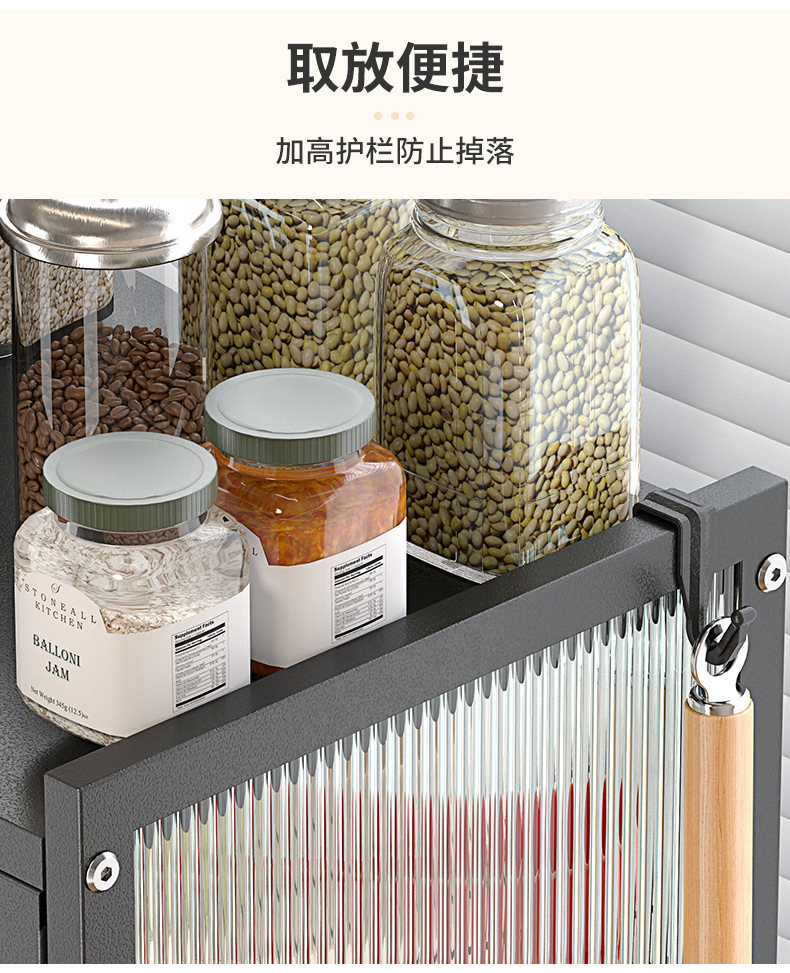 厨房碗碟置物架台面碗盘沥水架抽拉式多层收纳架家用防尘碗碟柜子详情9