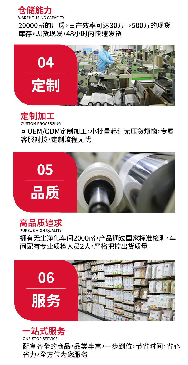 食品级抗菌滑刀保鲜膜180g 一次性PE切割器厨房保鲜罩详情11