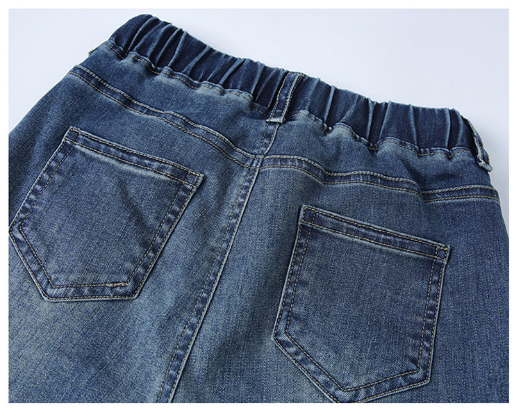 High-waisted stretch-tight jeans for women, new Spring and Autumn 2025, loose and plate-sized, slimming and height-increasing 9-inch straight wide-leg pants pic 20