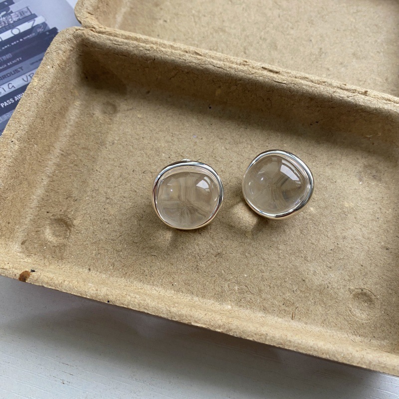 小众设计异白水晶吊坠项链耳环女夏轻奢高级感气质百搭锁骨毛衣链详情7