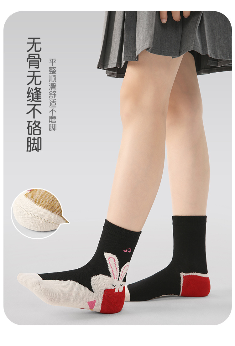 1945儿童袜批发25秋季新款薄款短袜卡通动物宝宝袜棉无骨女童袜子详情5