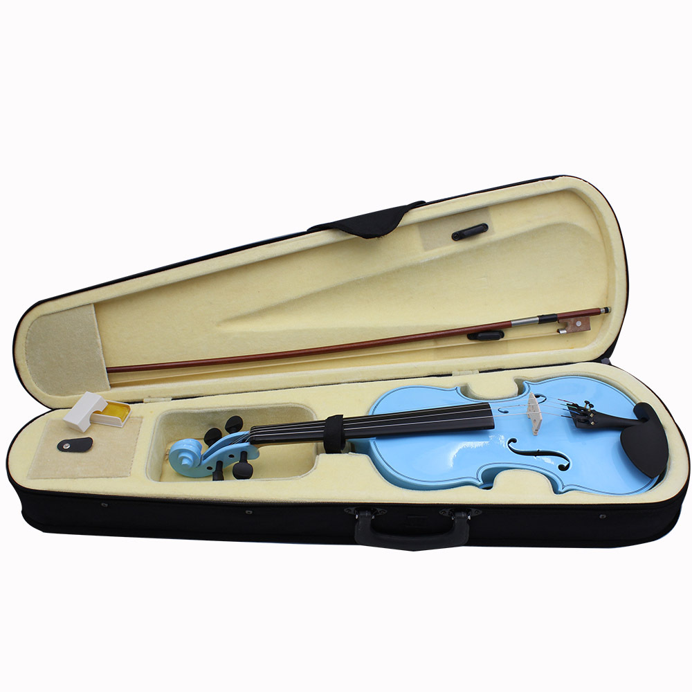 Factory direct sales of colored violins, wooden violins, beginners, adults and children practice solid wood violins (violin) pic 6