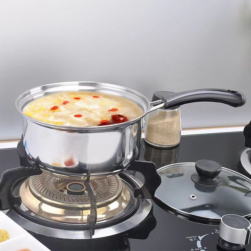 Stainless steel milk pot, small soup pot, small steamer, mini pot, baby food cooking, hot milk pot, induction cooker, small milk pot pic 8