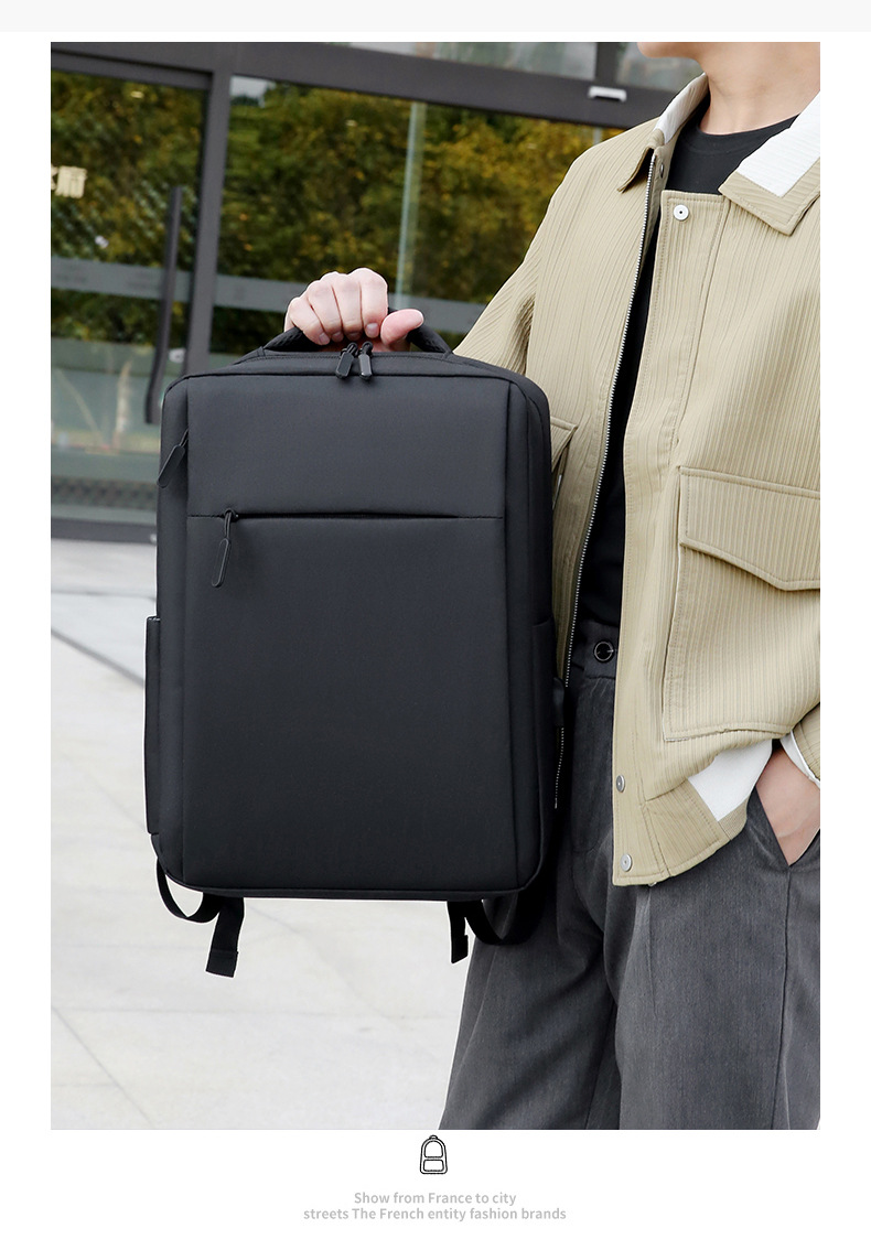 商务双肩包男多功能背包大容量旅行包高级感背包电脑包书包印logo详情28