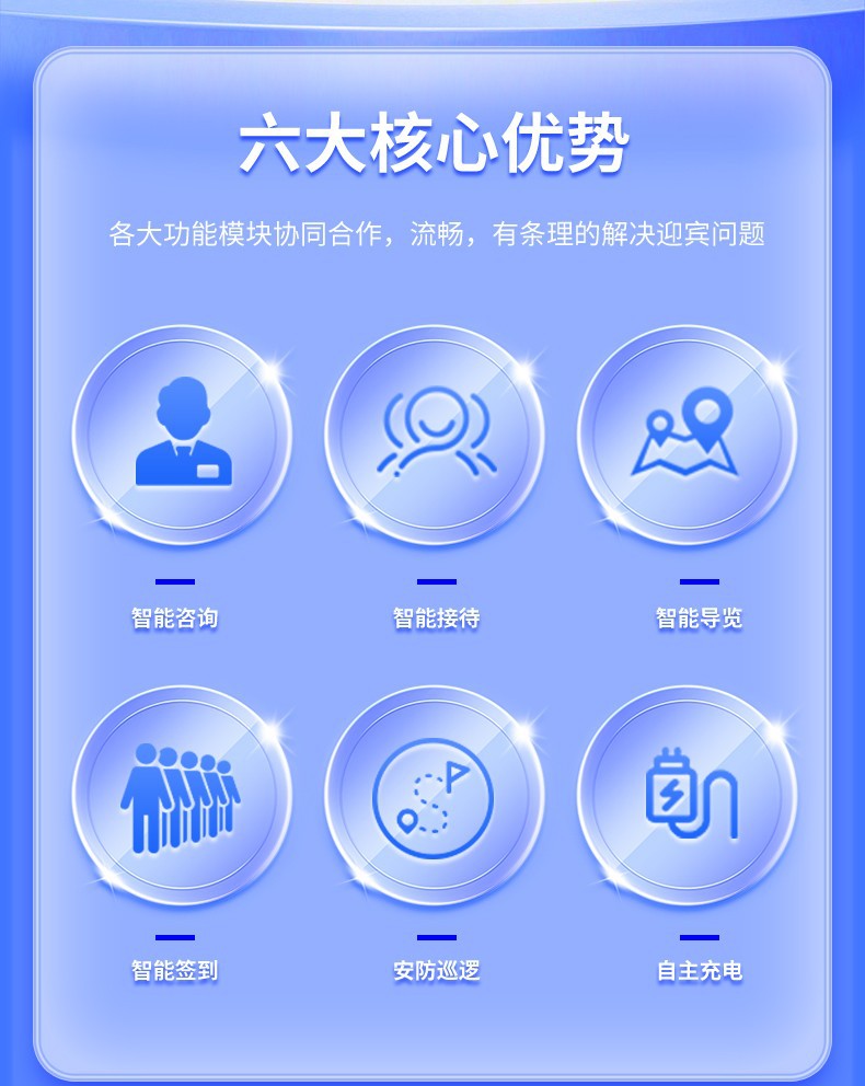 AI人工智能展厅医院酒店前台学校讲解导航接待互动迎宾机器人详情2