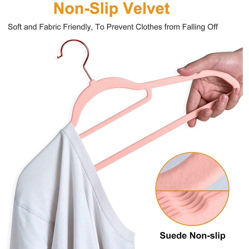 Specialized flocked clothes rack for clothing stores, anti-slip and traceless, adult clothes support and hanging, home wardrobe storage and organization expert pic 19