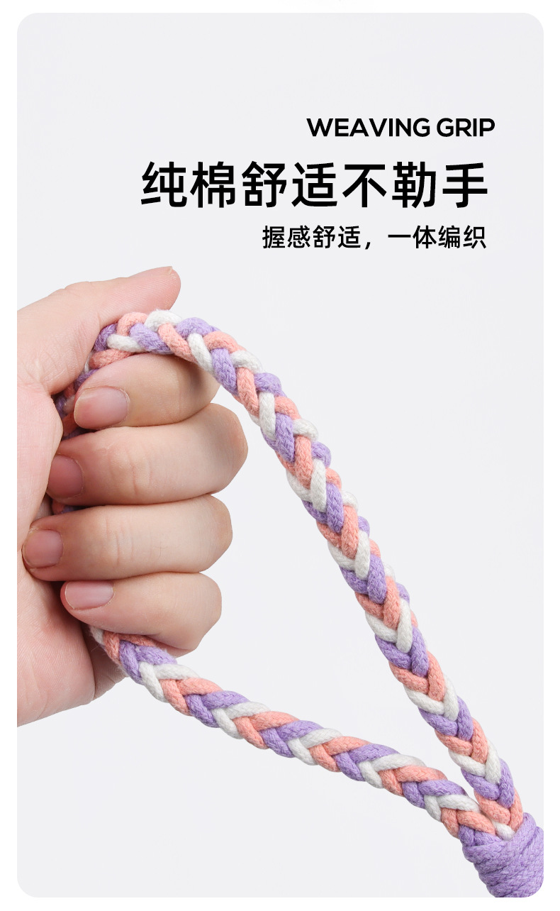 Hand-woven knitted pet leash, colorful twisted rope, outdoor dog walking leash pic 2