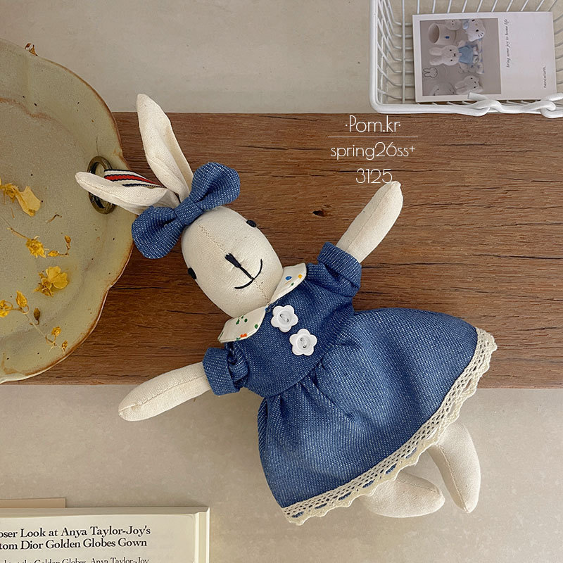韩版新款兔子布艺手作玩偶挂件儿童宝宝生日礼物背包挂饰复古饰品详情13