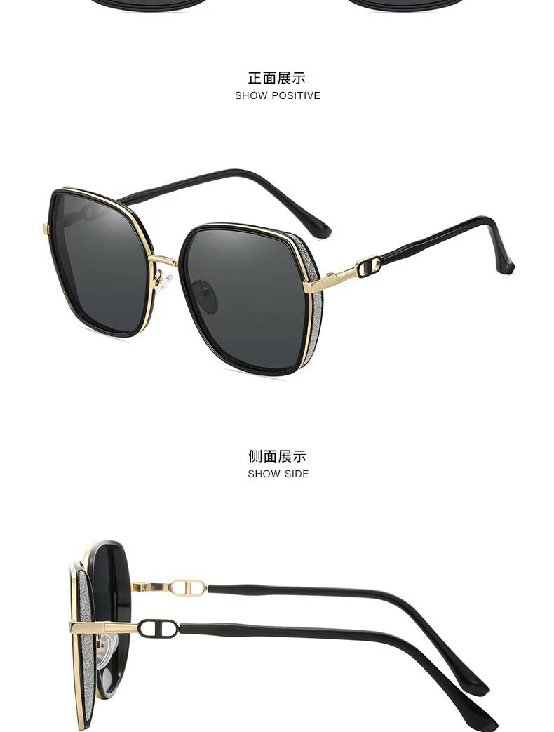 新款网红大框墨镜女潮防光太阳镜防晒防紫外线高级感大脸显瘦时尚详情14