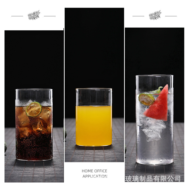 工厂供耐热玻璃大水杯高硼硅玻璃咖啡杯果汁杯单层透明玻璃早餐杯详情6