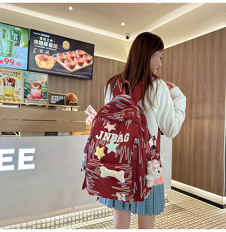 High appearance level schoolbag for junior high school girls, cute and lightweight backpack for primary school students, and large-capacity backpack for senior high school students pic 53