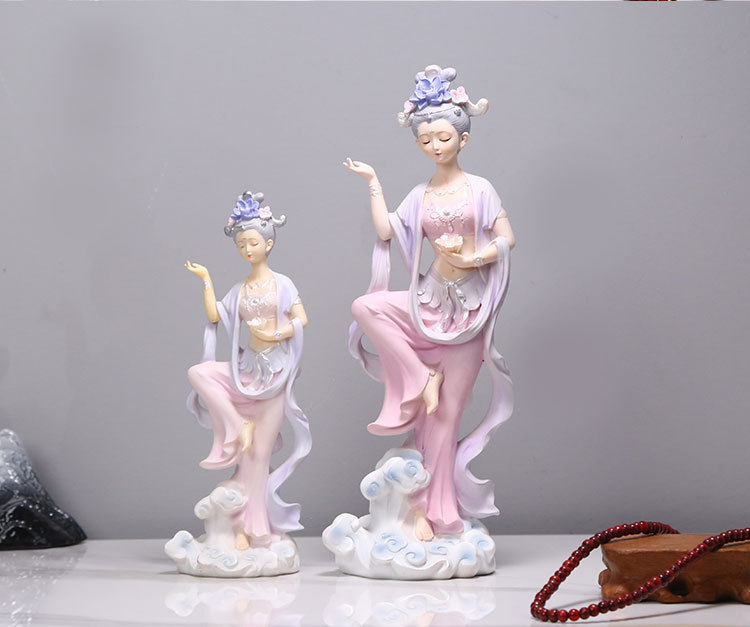 Cross-border new bestsellers, Dunhuang Feitian home decoration, wedding gifts, and traditional Chinese trend resin tabletop ornaments, one-piece consignment pic 13
