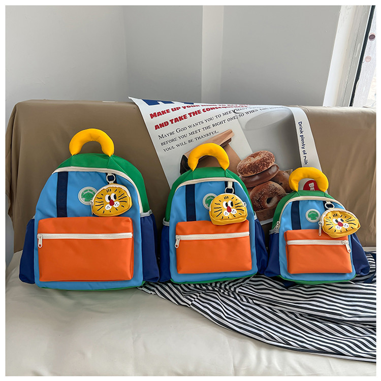 幼儿园儿童双肩包男童大容量背包2024新款可爱女孩拼色小书包外出详情40