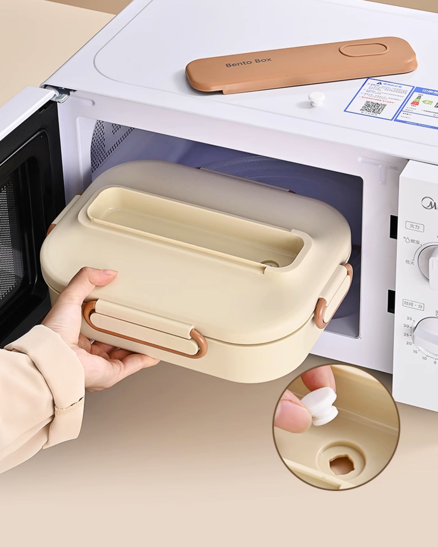 304 stainless steel insulated lunch box, a special microwave-safe lunch box for students, a compartment-sealed preservation box pic 16