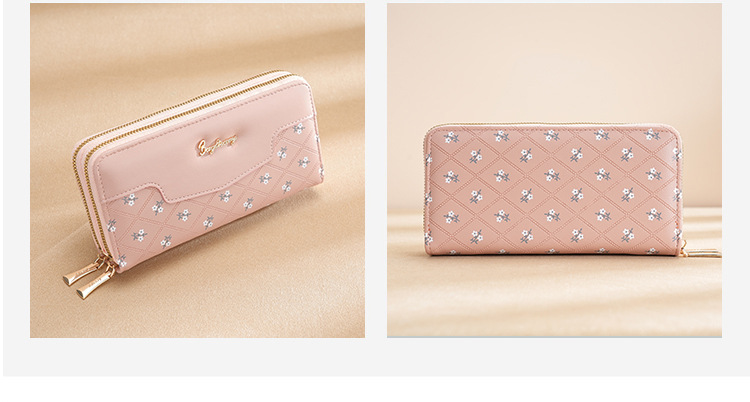 钱包女生长款新款韩版简约拼接手拿包wallet零钱包卡包女士高级感详情21