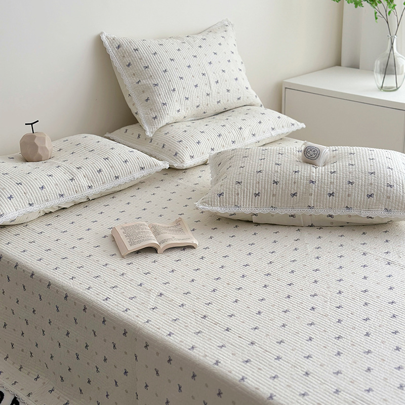Lisa series, a three-piece set of all-cotton high-temperature sand-washed cotton bed cover, is skin-friendly, breathable and suitable for all seasons pic 76