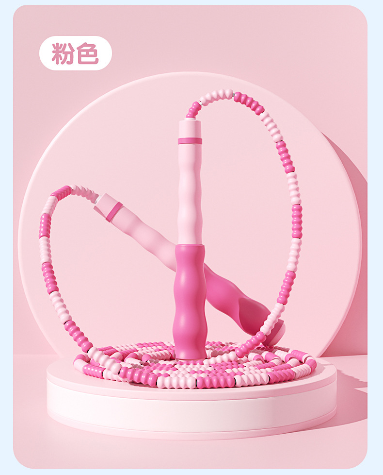 竹节跳绳批发儿童小学生幼儿园初学体育中考专用软珠不打结竹节绳详情13
