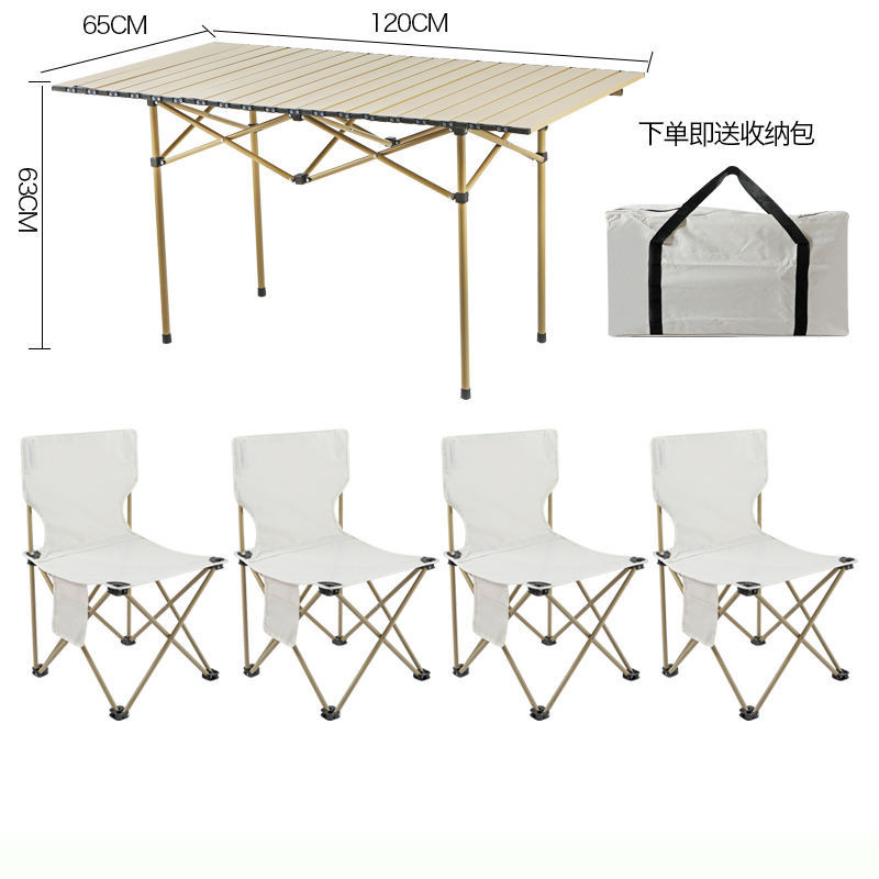 户外折叠桌椅套装  便携式野餐烧烤露营桌椅  简约桌椅套装组合详情27