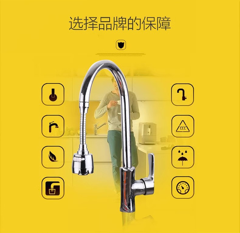 厨房洗菜盆增压水龙头二挡三挡防溅水神器万向加长延伸器洗碗通用详情4