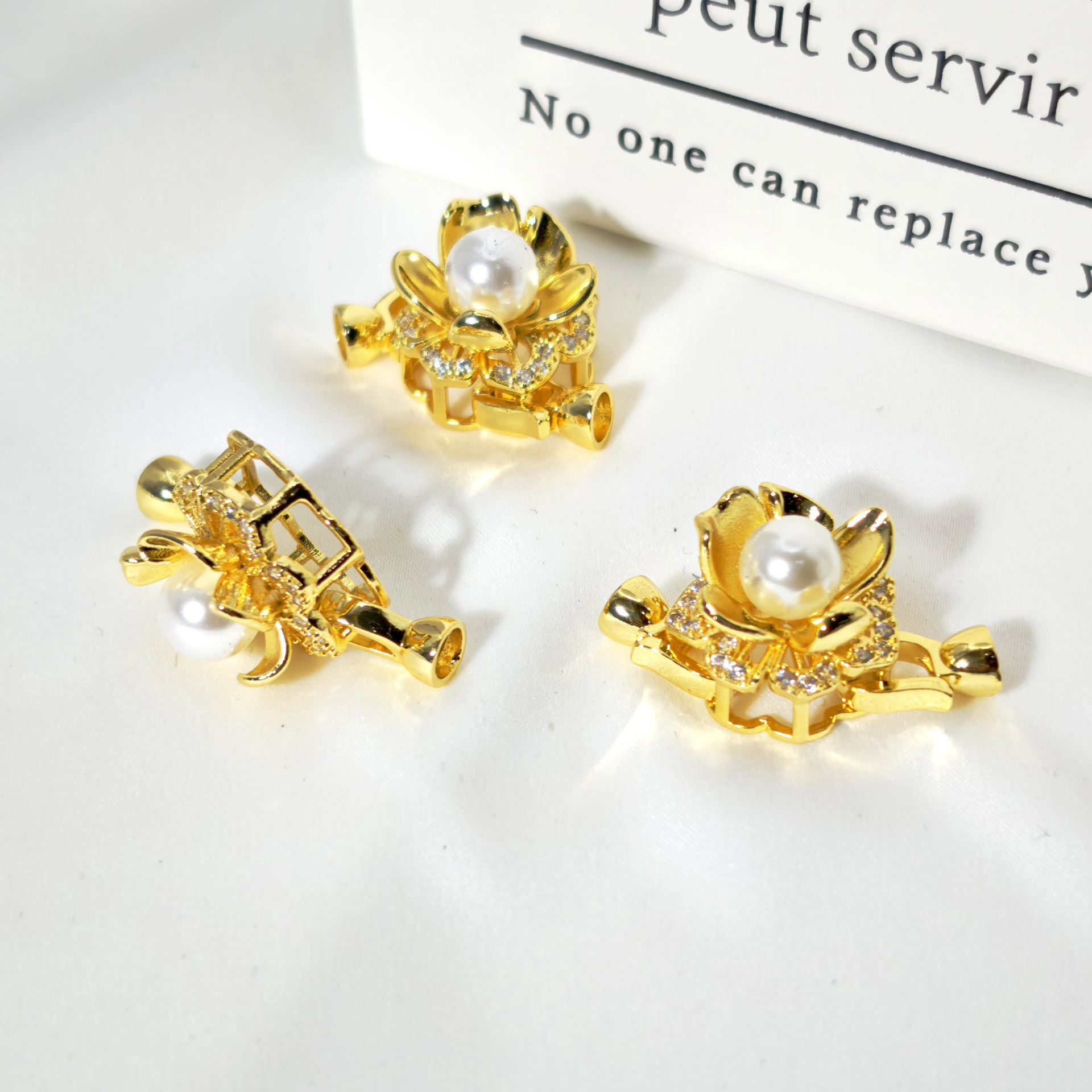 High-end strong color retention necklace clasp, pearl buckle, bracelet buckle, end buckle, universal buckle, diy jewelry accessories pic 3