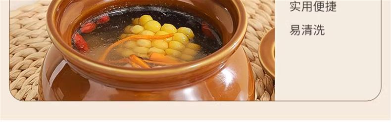 陶瓷瓦罐汤小炖盅家用隔水炖一人份带盖食品级煲汤蒸盅加厚陶瓷煲详情22